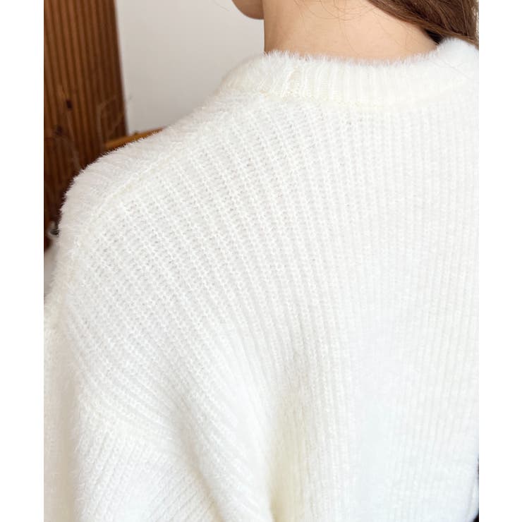 ホルターカットアウトシャギーニットプルオーバー | moment+ | 詳細画像10 