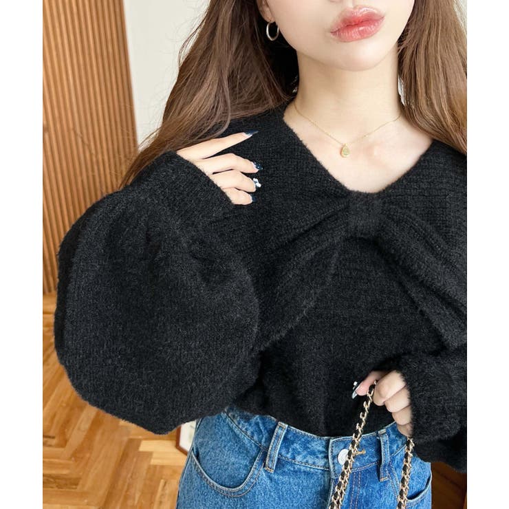 ケープリボンシャギーニットプルオーバー | moment+ | 詳細画像13 