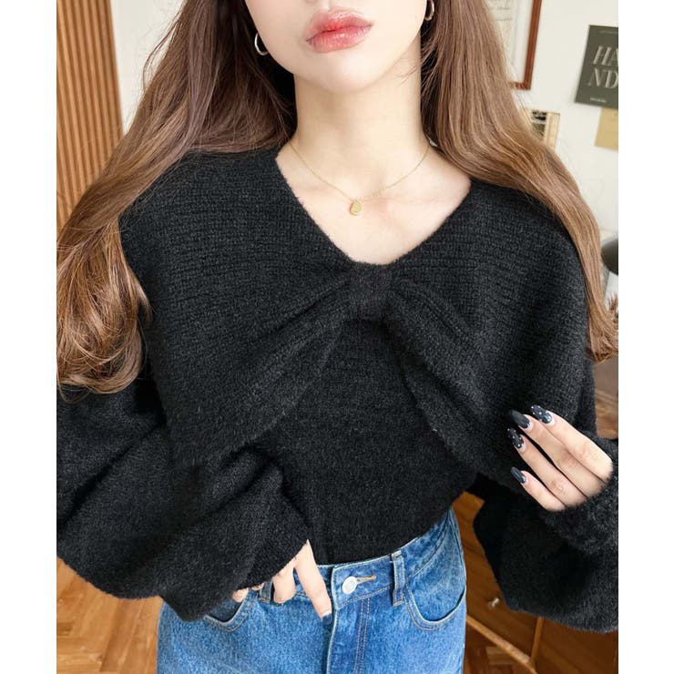 ケープリボンシャギーニットプルオーバー | moment+ | 詳細画像15 