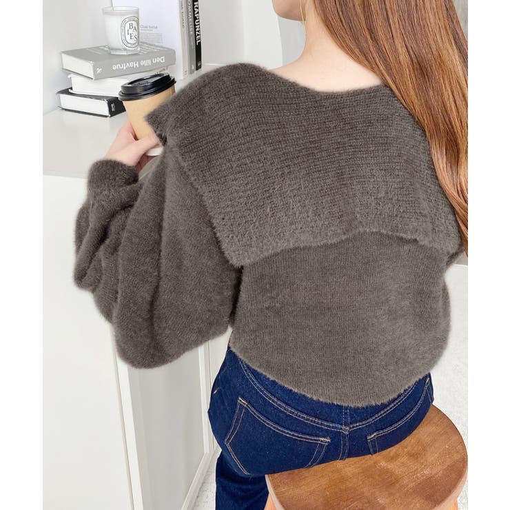 ケープリボンシャギーニットプルオーバー | moment+ | 詳細画像22 