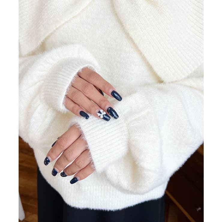 ケープリボンシャギーニットプルオーバー | moment+ | 詳細画像8 