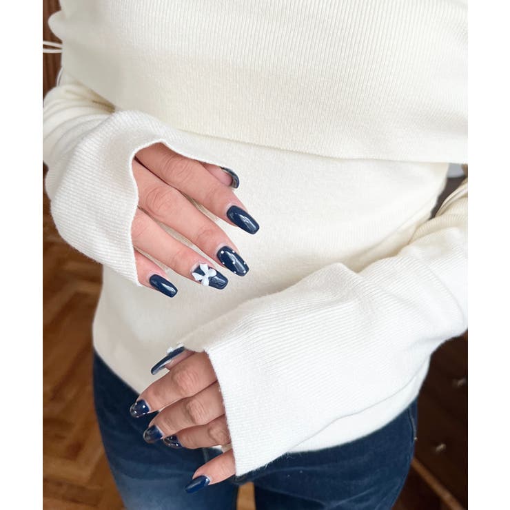 ドロストリボンオフショルニットプルオーバー | moment+ | 詳細画像12 