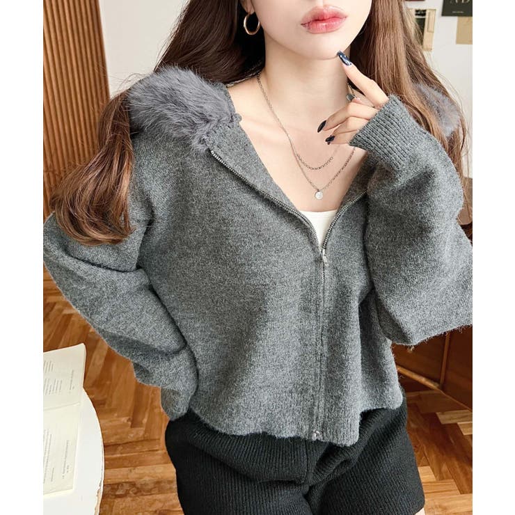 【極美品✨】ブリーフィング ニットパーカー　ダブルジップ　フード　ロゴ刺繍　M 極美品✨】ブリーフィング ニットパーカー ダブルジップ フード ロゴ刺繍 M