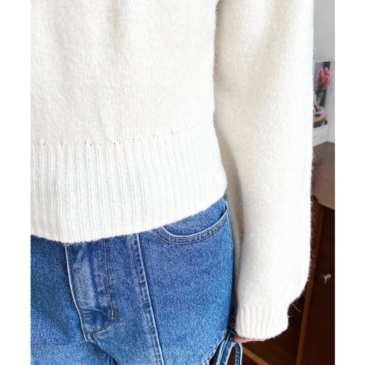 ギャザーリボンミックスプルオーバー | moment+ | 詳細画像9 