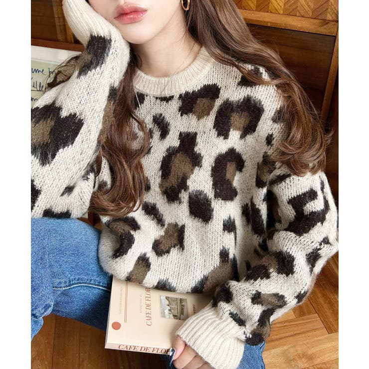Needles レオパード柄 ニットセーター S Needles レオパード柄 ニットセーター S Needles レオパード柄 ニット