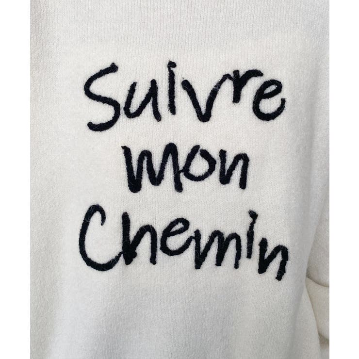 ロープ刺繍ロゴニットプルオーバー | moment+ | 詳細画像10 