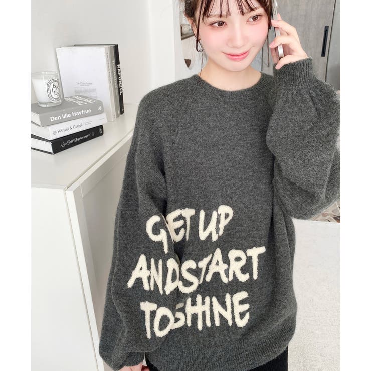 サガラ刺繍ロゴニットプルオーバー | moment+ | 詳細画像17 