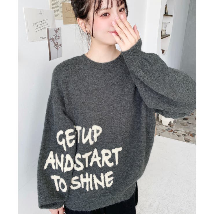 サガラ刺繍ロゴニットプルオーバー | moment+ | 詳細画像20 