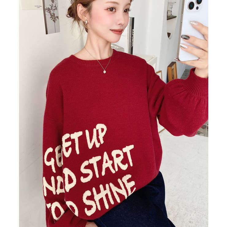 サガラ刺繍ロゴニットプルオーバー | moment+ | 詳細画像30 