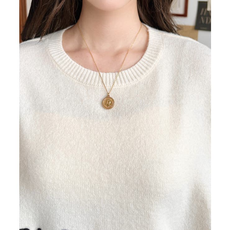 サガラ刺繍ロゴニットプルオーバー | moment+ | 詳細画像7 