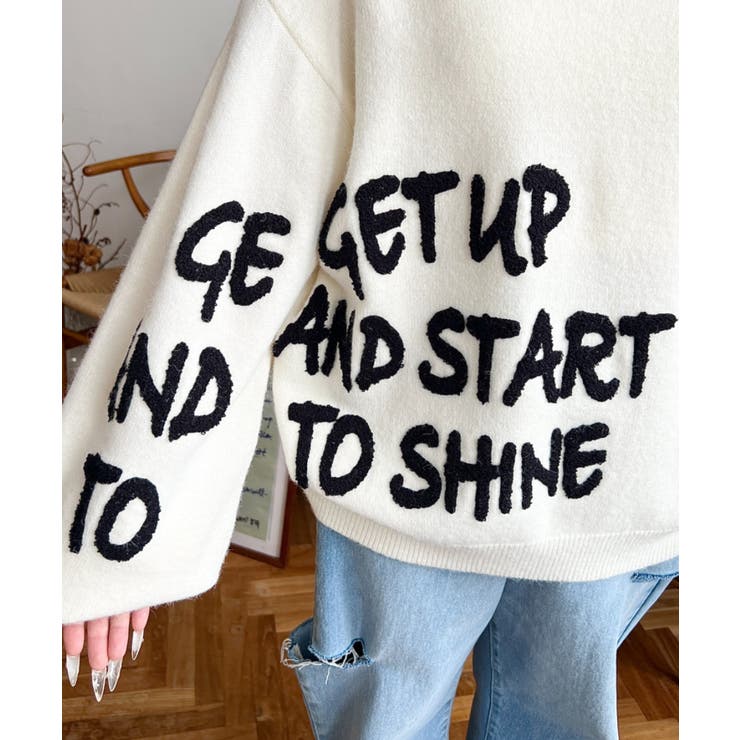 サガラ刺繍ロゴニットプルオーバー | moment+ | 詳細画像8 