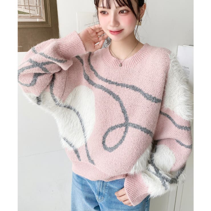 ニュアンスハートジャガードニットプルオーバー | moment+ | 詳細画像21 