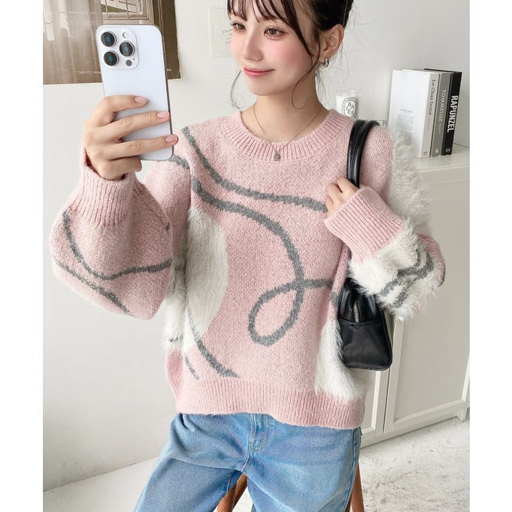 ニュアンスハートジャガードニットプルオーバー | moment+ | 詳細画像22 