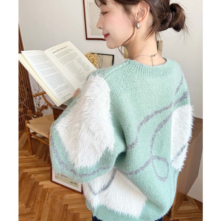 ニュアンスハートジャガードニットプルオーバー | moment+ | 詳細画像9 