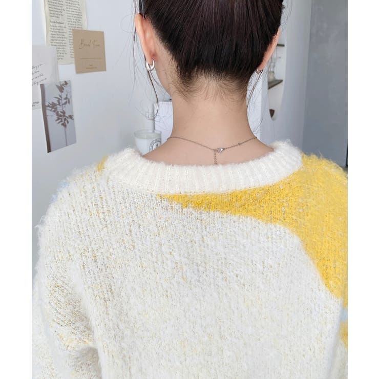 ニュアンスライン柄ジャガードニットプルオーバー | moment+ | 詳細画像19 