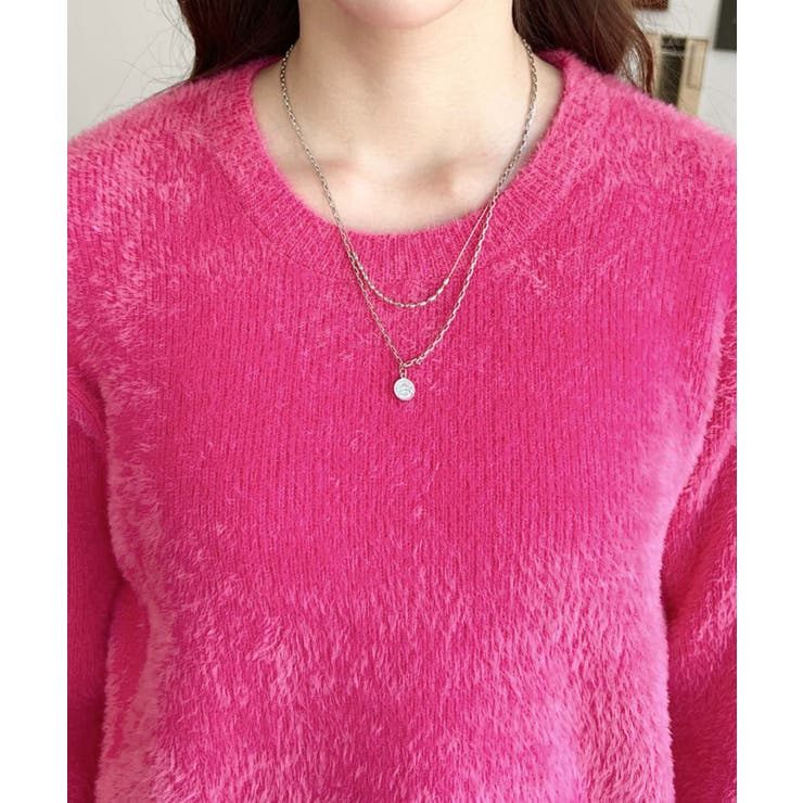 クールネックショート丈シャギーニットプルオーバー | moment+ | 詳細画像22 