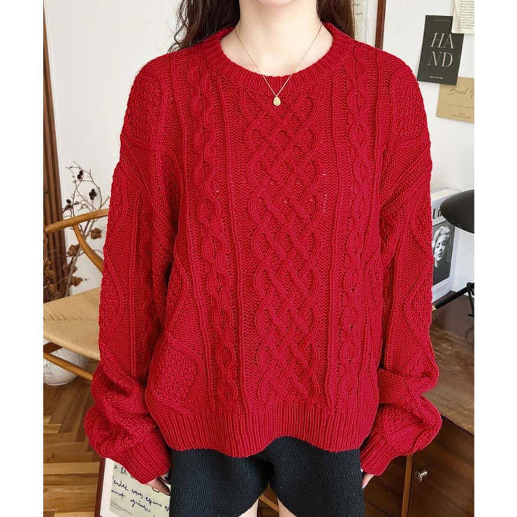 ケーブルニットプルオーバー | moment+ | 詳細画像23 