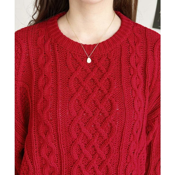 ケーブルニットプルオーバー | moment+ | 詳細画像24 