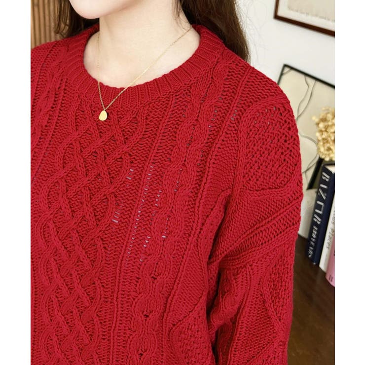 ケーブルニットプルオーバー | moment+ | 詳細画像25 