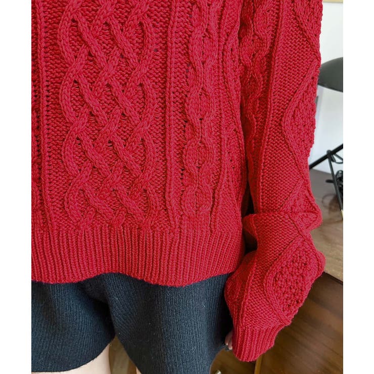 ケーブルニットプルオーバー | moment+ | 詳細画像27 