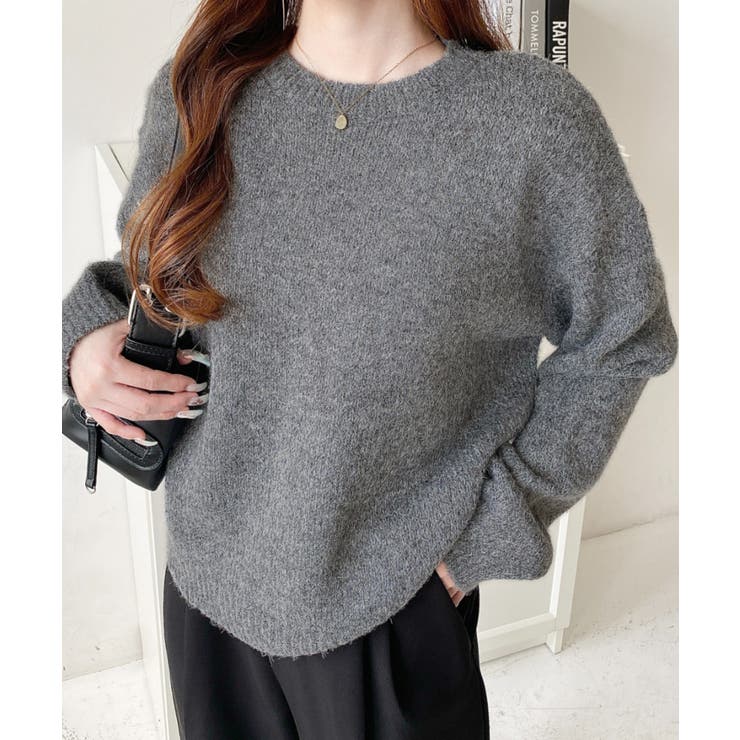 モヘアライクベーシックニットプルオーバー | moment+ | 詳細画像11