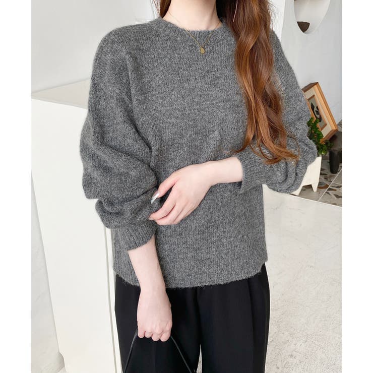 モヘアライクベーシックニットプルオーバー | moment+ | 詳細画像12