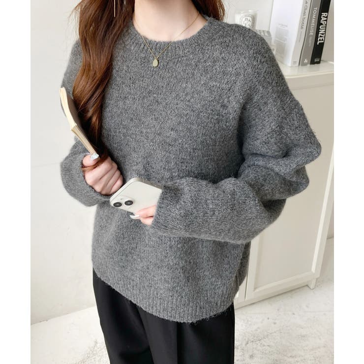 モヘアライクベーシックニットプルオーバー | moment+ | 詳細画像13