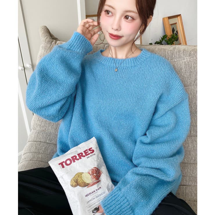 モヘアライクベーシックニットプルオーバー | moment+ | 詳細画像16