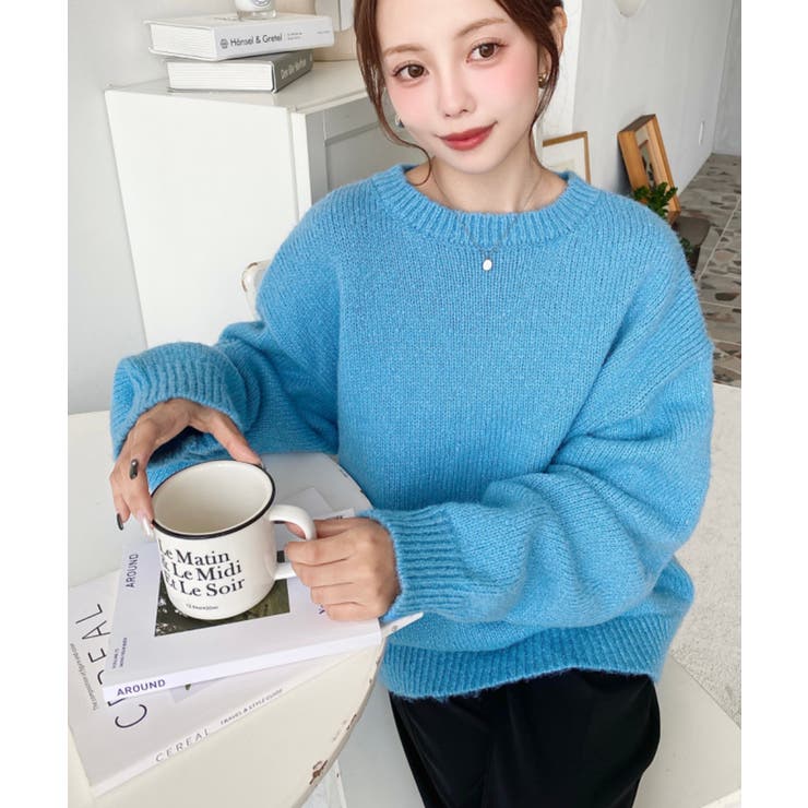 モヘアライクベーシックニットプルオーバー | moment+ | 詳細画像17