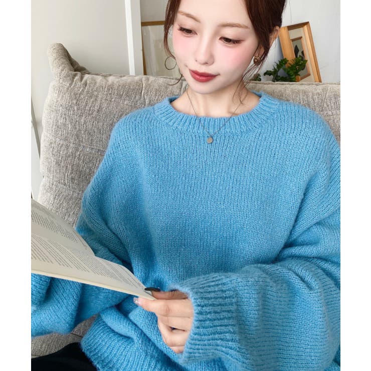 モヘアライクベーシックニットプルオーバー | moment+ | 詳細画像19