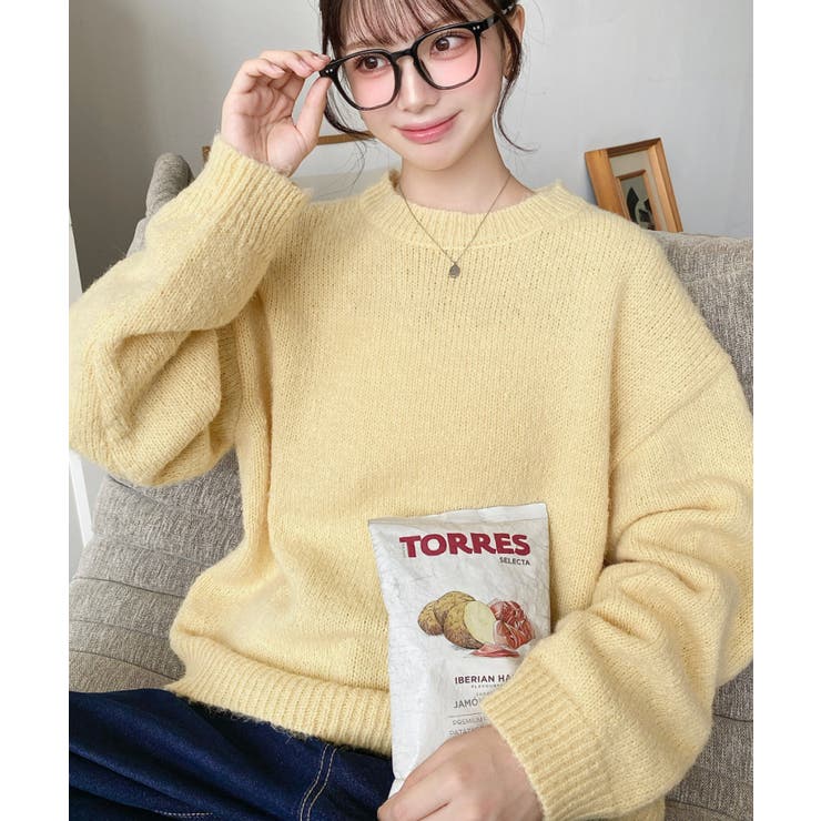 モヘアライクベーシックニットプルオーバー | moment+ | 詳細画像20