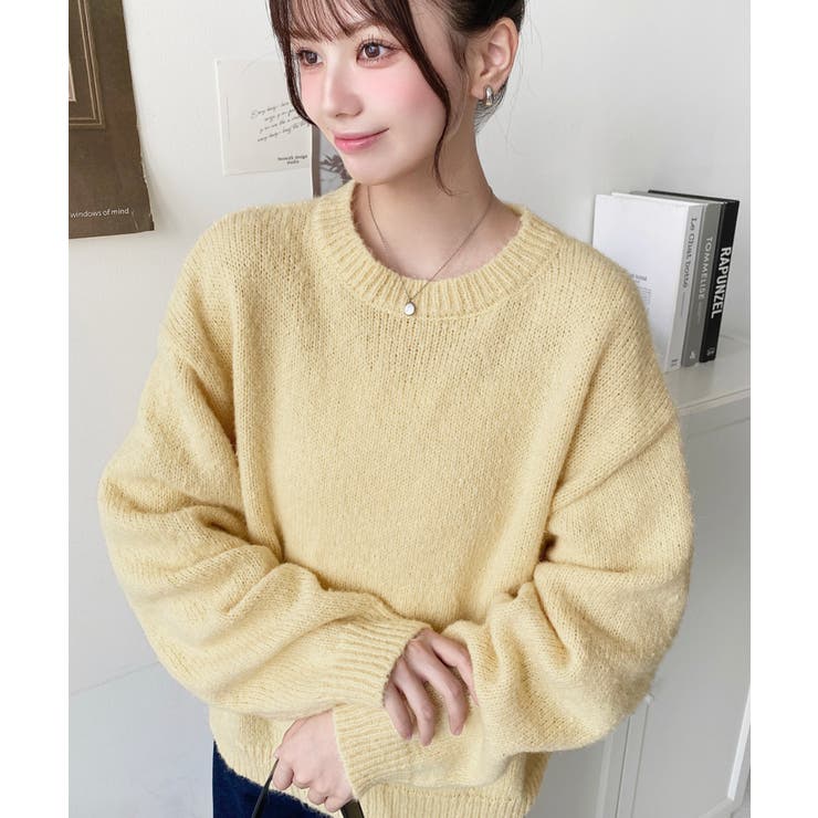 モヘアライクベーシックニットプルオーバー | moment+ | 詳細画像21