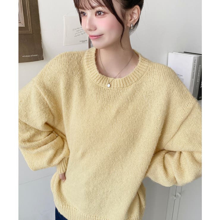 モヘアライクベーシックニットプルオーバー | moment+ | 詳細画像23