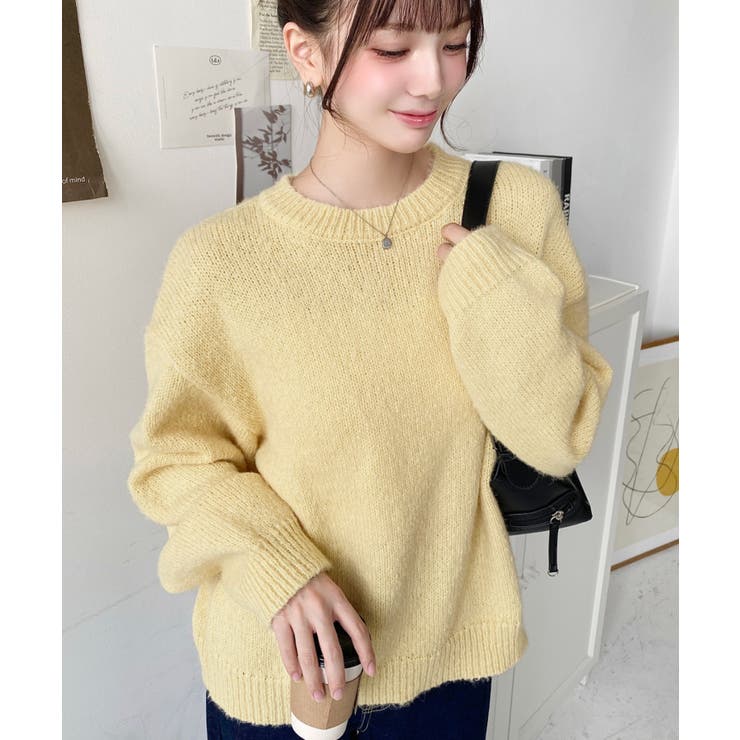 モヘアライクベーシックニットプルオーバー | moment+ | 詳細画像24