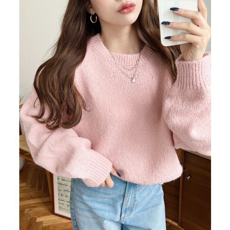 モヘアライクベーシックニットプルオーバー | moment+ | 詳細画像26