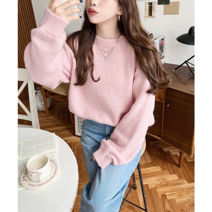 モヘアライクベーシックニットプルオーバー | moment+ | 詳細画像28