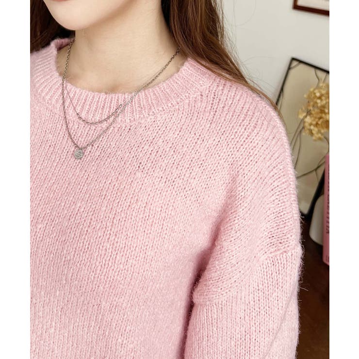 モヘアライクベーシックニットプルオーバー | moment+ | 詳細画像30