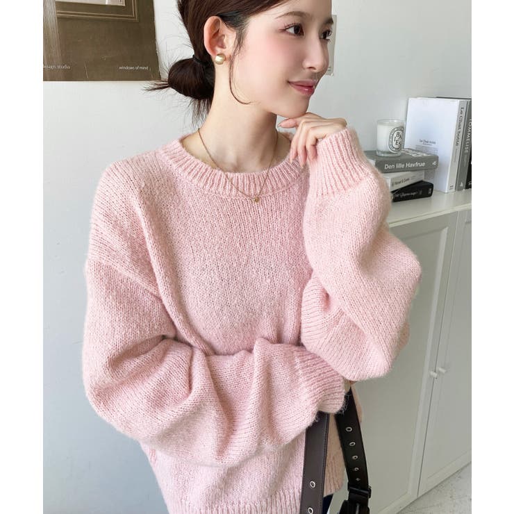 モヘアライクベーシックニットプルオーバー | moment+ | 詳細画像34