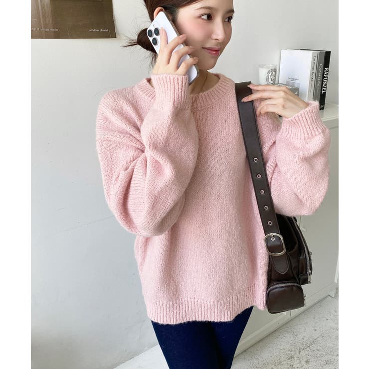 モヘアライクベーシックニットプルオーバー | moment+ | 詳細画像36