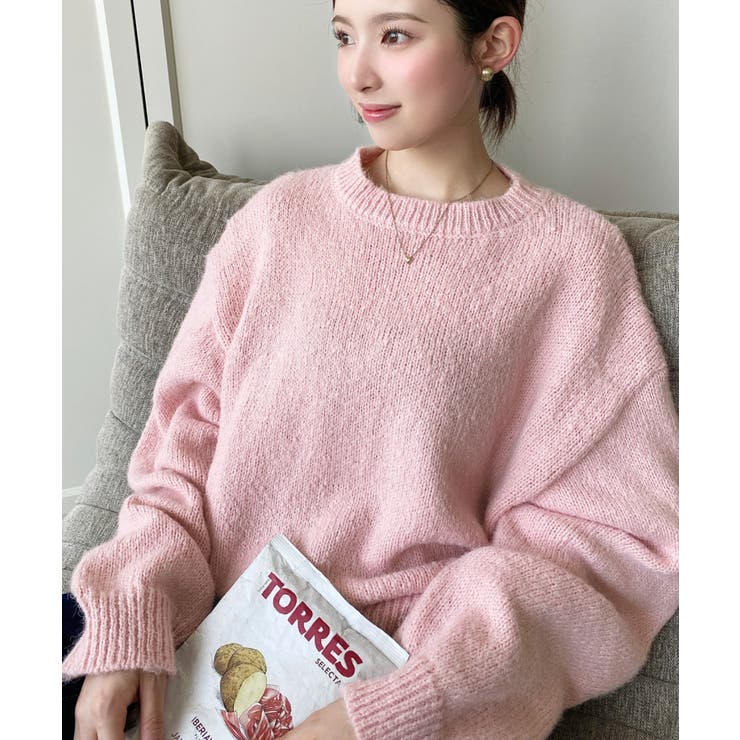 モヘアライクベーシックニットプルオーバー | moment+ | 詳細画像37