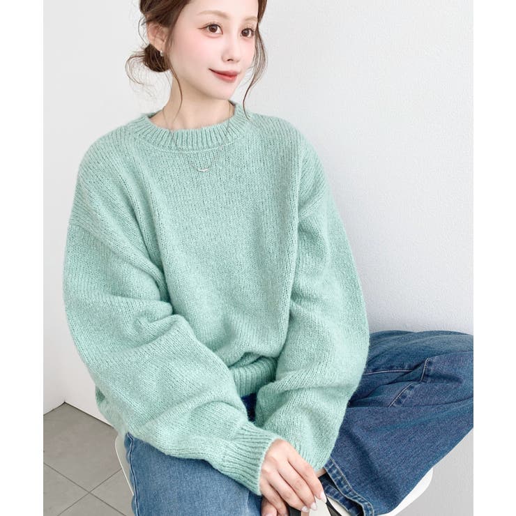 ＼13色展開♪／モヘアライクベーシックニットプルオーバー | moment+ | 詳細画像47 