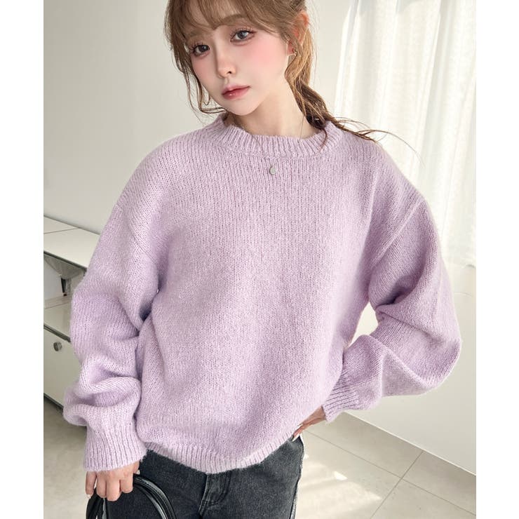 ＼13色展開♪／モヘアライクベーシックニットプルオーバー | moment+ | 詳細画像52 