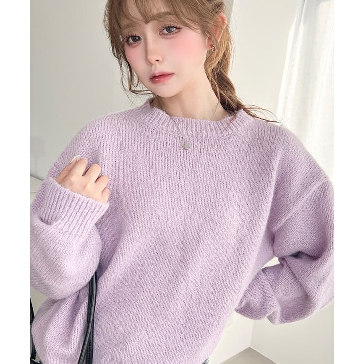 ＼13色展開♪／モヘアライクベーシックニットプルオーバー | moment+ | 詳細画像53 