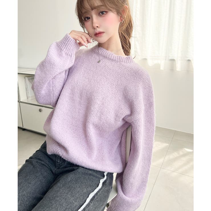 ＼13色展開♪／モヘアライクベーシックニットプルオーバー | moment+ | 詳細画像54 