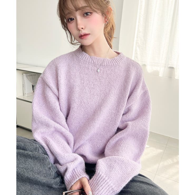 ＼13色展開♪／モヘアライクベーシックニットプルオーバー | moment+ | 詳細画像55 