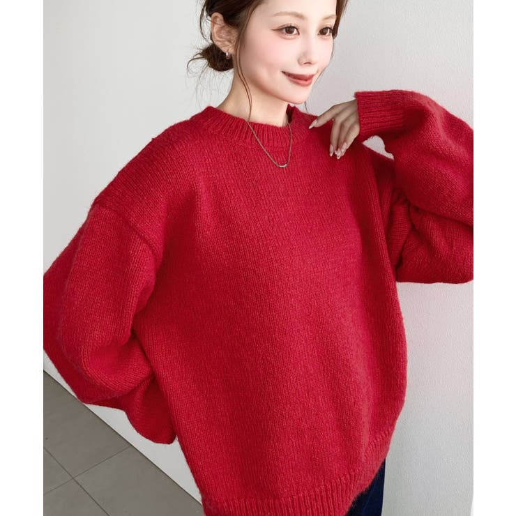 ＼13色展開♪／モヘアライクベーシックニットプルオーバー | moment+ | 詳細画像58 