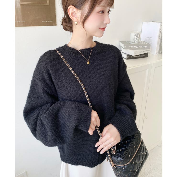 モヘアライクベーシックニットプルオーバー | moment+ | 詳細画像6