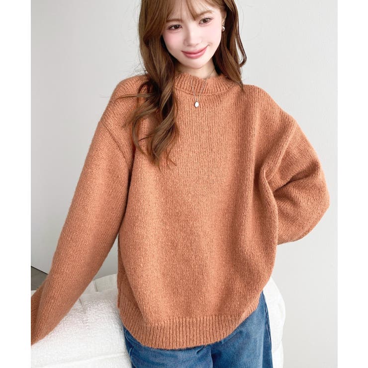 ＼13色展開♪／モヘアライクベーシックニットプルオーバー | moment+ | 詳細画像64 