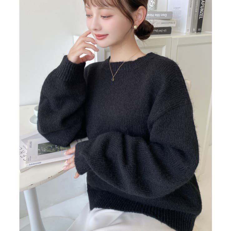 モヘアライクベーシックニットプルオーバー | moment+ | 詳細画像8