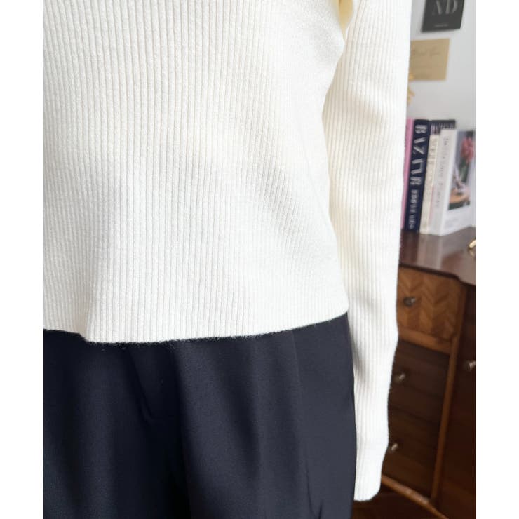 フリルニットプルオーバー 12G[品番：ERMW0003910]｜moment+